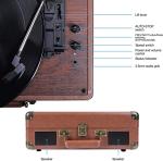 Bluetooth Portable Vinyl Turntable with Built-in Speaker