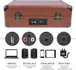 Bluetooth Portable Vinyl Turntable with Built-in Speaker