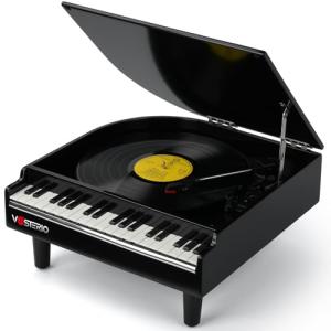 VOSTERIO Bluetooth Turntable with Built-in Speakers