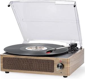 Trynnay Bluetooth Vinyl Record Player with Speakers