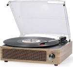 Trynnay Bluetooth Vinyl Record Player with Speakers