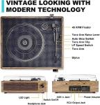 Trynnay Bluetooth Vinyl Record Player with Speakers