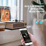 Trynnay Bluetooth Vinyl Record Player with Speakers