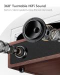 VOKSUN Bluetooth Vinyl Turntable with Built-in Speaker