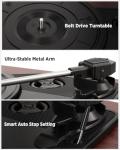 VOKSUN Bluetooth Vinyl Turntable with Built-in Speaker