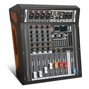 4-Channel DJ Mixer with Built-in Amplifier and Effects