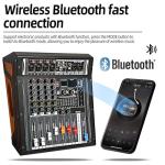 4-Channel DJ Mixer with Built-in Amplifier and Effects