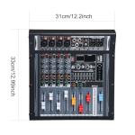 4-Channel DJ Mixer with Built-in Amplifier and Effects