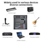 4-Channel DJ Mixer with Built-in Amplifier and Effects