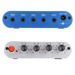 4-Channel Mini Audio Mixer with Stereo Jack
