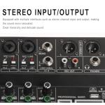 4-Channel DJ Mixer with Bluetooth and Effects