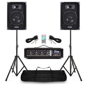 Portable 8" PA System with Mixer and Bluetooth