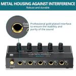 YGiTK 4 Channel Mini Audio Mixer for Instruments