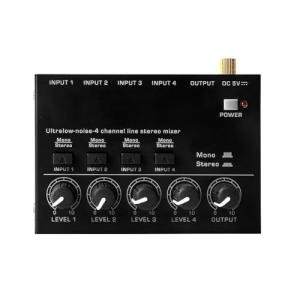WANGCL 4 Channel Low-Noise Stereo Audio Mixer