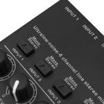 WANGCL 4 Channel Low-Noise Stereo Audio Mixer