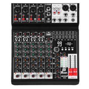 MIZISNR 6-Channel DJ Audio Mixer with Bluetooth