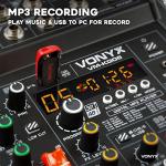 Vonyx VM-KG06 6-Channel PA Mixer with Bluetooth