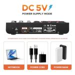 Mini6 Professional Audio Mixer for Streaming and DJing
