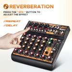 Mini6 Professional Audio Mixer for Streaming and DJing