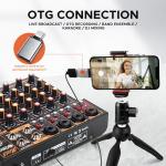 Mini6 Professional Audio Mixer for Streaming and DJing