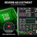 XTUGA 6 Channel DJ Mixer with Bluetooth & Effects