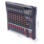 8-Channel DJ Mixer with LCD Display and EQ
