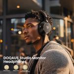 DOQAUS HD1 Wired DJ Headphones with Dual Jacks