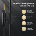 DOQAUS HD1 Wired DJ Headphones with Dual Jacks
