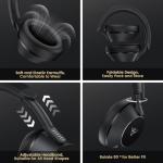 DOQAUS HD1 Wired DJ Headphones with Dual Jacks
