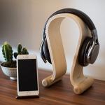 Walnut Headphone Stand for Gaming and DJ Gear