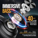 TuneFlux Wireless Bluetooth Headphones - 80H Playtime