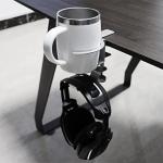 Under-Desk Headphone Hanger and Mug Holder