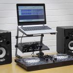 Tiger DJ Laptop Stand with Shelf and Clamps