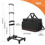 Trunab Rolling DJ Cable Bag with Dolly and Dividers