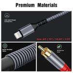 RCA Audio Aux Cable for iPhone and iPad