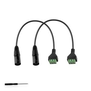 GINTOOYUN 3 Pin XLR Male to Terminal Adapter Cable