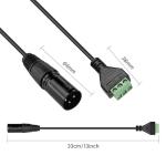 GINTOOYUN 3 Pin XLR Male to Terminal Adapter Cable