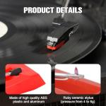 3-Pack Durable Ruby Tip Record Player Needles