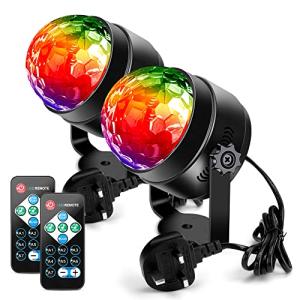 Litake 2 Pack Remote Control DJ Disco Lights