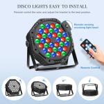 RGB Stage Par Lights with Remote Control - 2 Pack