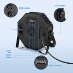 RGB Stage Par Lights with Remote Control - 2 Pack