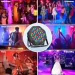 RGB Stage Par Lights with Remote Control - 2 Pack