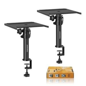 Vondynote Adjustable Desktop Clamp Speaker Stands 2-Pack