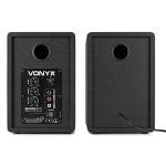 VONYX SMN50B 5" Powered Studio Monitor Speakers Pair