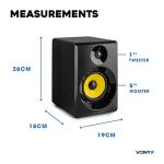 VONYX SMN50B Active Studio Monitors - 140W Pair