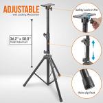 Pyle Adjustable Tripod Speaker Stand with Lock Pin