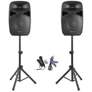 Vonyx VPS152A Active Bluetooth Speaker System Bundle