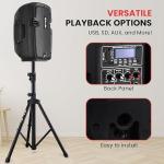 Pyle Active PA Speaker System with Bluetooth Stands