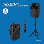 Vonyx VPS152A Active Bluetooth Speaker System Bundle