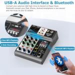Aveek 4-Channel Bluetooth Audio Mixer with Effects